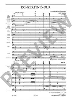 Konzert D-Dur op. 35 von Erich Wolfgang Korngold 