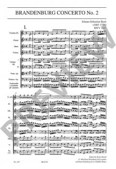 Brandenburgisches Konzert Nr. 2 in F-Dur BWV 1047 von Johann Sebastian Bach 