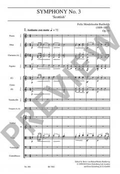 Sinfonie Nr. 3 a-Moll op. 56 von Felix Mendelssohn Bartholdy 