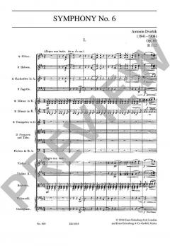 Sinfonie Nr. 6 D-Dur von Antonín Dvořák 