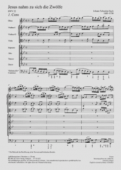 Jesus nahm zu sich die Zwölfe BWV 22 von Johann Sebastian Bach (Download) 