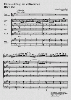 Himmelskönig, sei willkommen A-Dur von Johann Sebastian Bach (Download) 
