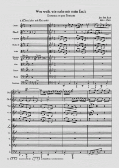 Wer weiss, wie nahe mir mein Ende (J.S. Bach) 