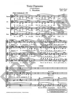 Trois Chansons von Maurice Ravel (Download) 