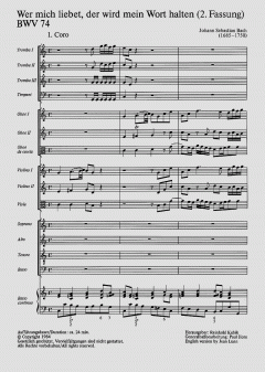 Wer mich liebet, der wird mein Wort halten (II) von Johann Sebastian Bach (Download) 