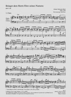 Bringet dem Herrn Ehre seines Namens (J.S. Bach) 
