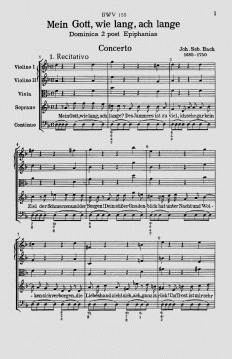 Mein Gott, wie lang, ach lange von Johann Sebastian Bach (Download) 