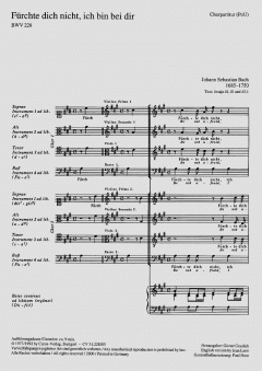 Fürchte dich nicht, ich bin bei dir von Johann Sebastian Bach (Download) 