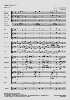 Sanctus in D-Dur BWV 232 von Johann Sebastian Bach (Download) 