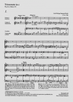 Sonate in c-Moll von Carl Philipp Emanuel Bach 