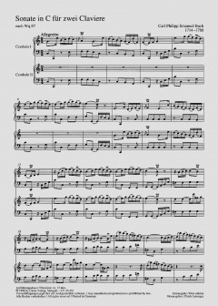 Sonate in C-Dur von Carl Philipp Emanuel Bach (Download) 