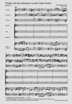 Nichts soll uns scheiden von der Liebe Gottes von Dietrich Buxtehude (Download) 