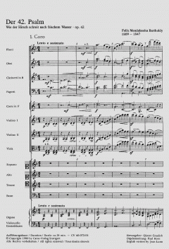 Wie der Hirsch schreit MWV A 15 von Felix Mendelssohn Bartholdy (Download) 