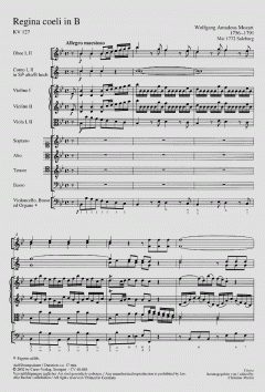 Regina coeli in B KV 127 von Wolfgang Amadeus Mozart (Download) 