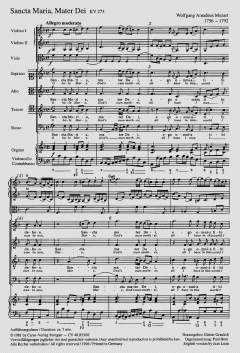 Sancta Maria, Mater Dei KV273 von Wolfgang Amadeus Mozart (Download) 