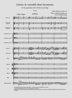 Litaniae de venerabili altaris Sacramento von Wolfgang Amadeus Mozart 