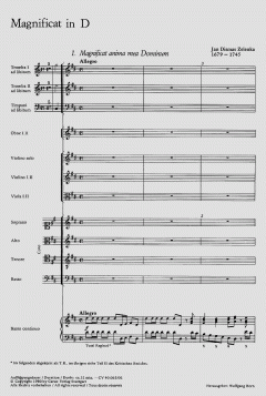 Magnificat in D-Dur ZWV 108 von Jan Dismas Zelenka (Download) 