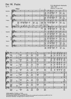 Der 98. Psalm op. 91 von Felix Mendelssohn Bartholdy (Download) 