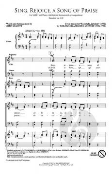 Sing, Rejoice, a Song of Praise von Wolfgang Amadeus Mozart (Download) 