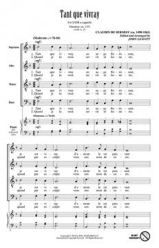 Tant Que Vivray von Claude de Sermisy (Download) 