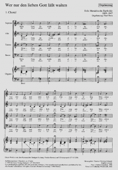 Wer nur den lieben Gott läßt walten MWV A 7 von Felix Mendelssohn Bartholdy (Download) 