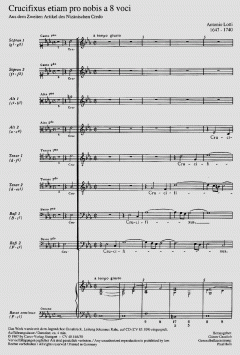 Crucifixus a 16 voci von Antonio Lotti (Download) 