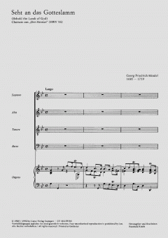 Seht an das Gotteslamm (Georg Friedrich Händel) 