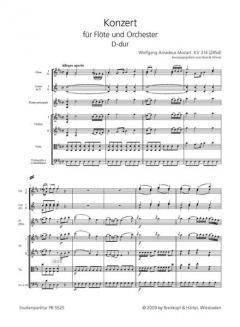 Flötenkonzert Nr. 2 D-dur KV 314 (285d) von Wolfgang Amadeus Mozart 