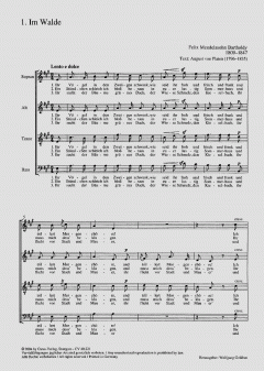 Im Freien zu singen 1 von Felix Mendelssohn Bartholdy (Download) 