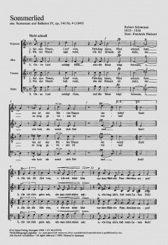Sommerlied - Gute Nacht (Robert Schumann) 