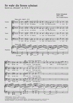 So wahr die Sonne scheinet von Robert Schumann (Download) 