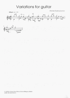 Variations For guitar von Atanas Ourkouzounov 