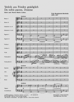 Verleih uns Frieden gnädiglich von Felix Mendelssohn Bartholdy 