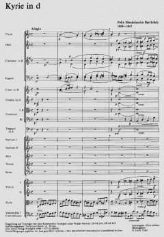 Kyrie in d-Moll von Felix Mendelssohn Bartholdy (Download) 
