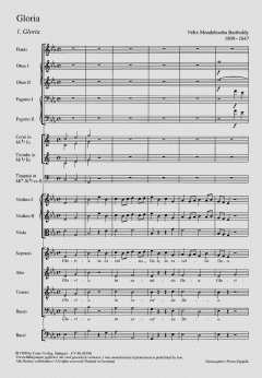 Gloria in Es MWV A 1 von Felix Mendelssohn Bartholdy (Download) 