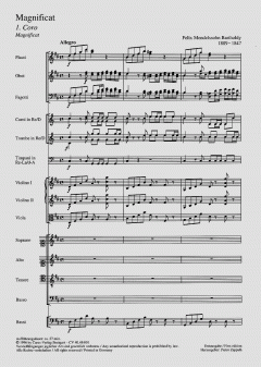 Magnificat in D MWV A 2 von Felix Mendelssohn Bartholdy (Download) 