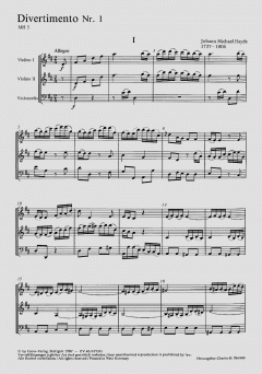 7 Divertimenti von Michael Haydn 