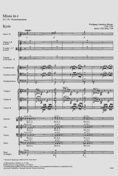 Missa in c-Moll KV139 von Wolfgang Amadeus Mozart (Download) 