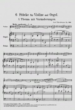 Sechs Stücke von Joseph Gabriel Rheinberger 
