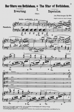 Der Stern von Bethlehem op. 164 von Joseph Gabriel Rheinberger 