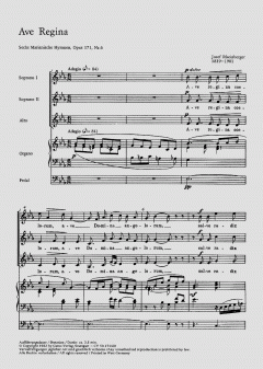 Ave maris stella op. 171 no. 4a von Joseph Gabriel Rheinberger 