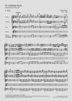 O coelitum beati Hob. 23a/G49 von Joseph Haydn (Download) 