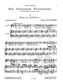 6 Chansons Francaises von Germaine Tailleferre 