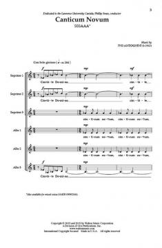 Canticum Novum von Ivo Antognini 