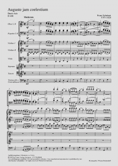 Auguste jam coelestium D488 von Franz Schubert 