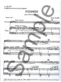 Intermede von Jehan Alain für Violine und Klavier im Alle Noten Shop kaufen