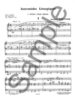 Intermedes Liturgiques von Berthier 