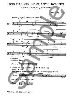 380 Basses et Chants Donnes Vol. 10 von Henri Challan 