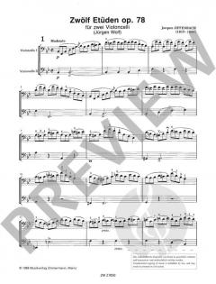 12 Etüden op. 78 Heft 1 von Jacques Offenbach (Download) 