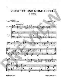 Vergiftet sind meine Lieder von Franz Liszt 